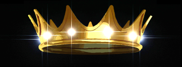 An illuminated golden crown against a dark background, symbolizing kingly authority and the majesty found in the celestial sphere.